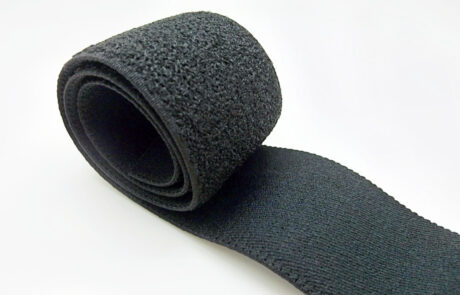 黑色舒適伸縮魔鬼氈 彈性魔鬼氈 鬆緊魔鬼氈 鬆緊帶 comfortable elastic hook and loop_black
