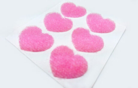 愛心魔鬼氈 背膠自黏魔鬼氈 粉紅色魔鬼氈_heart shape hook and loop