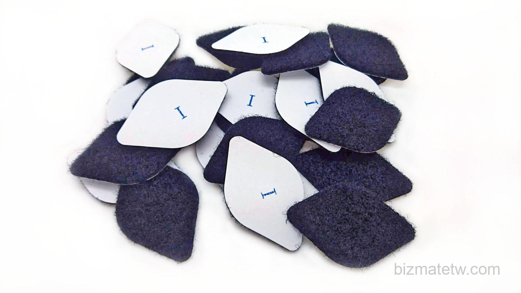 菱形魔鬼氈 背膠自黏魔鬼氈_ die-cut hook and loop with adhesive backing