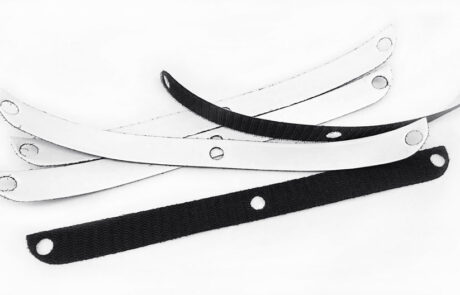 長條沖孔魔鬼氈 背膠自黏魔鬼氈_ die-cut hook and loop strip with adhesive backing